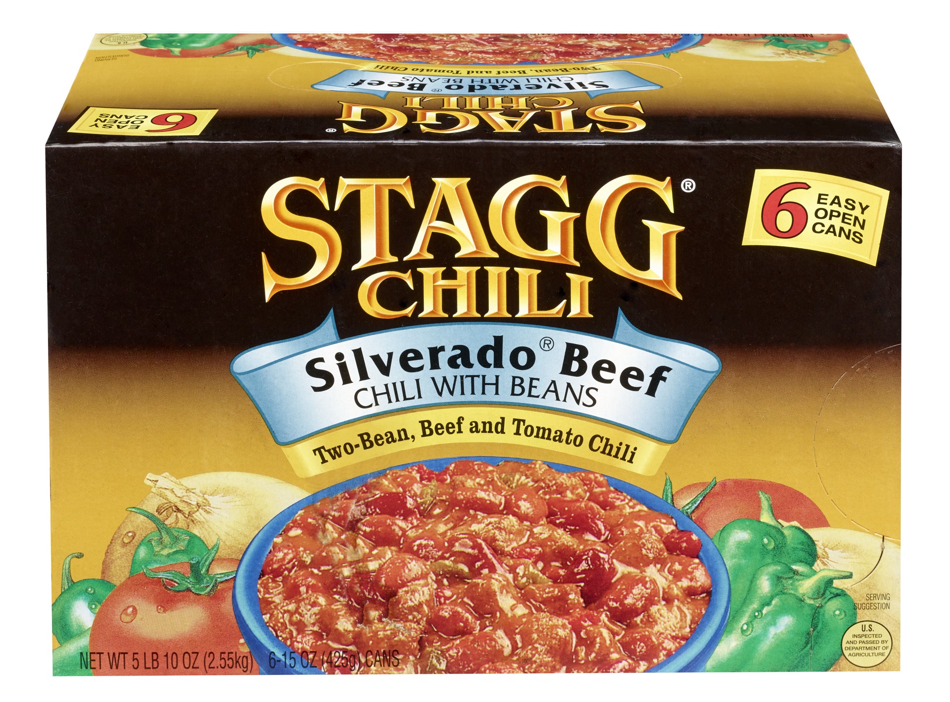 slide 1 of 1, Stagg Silverado Beef Chili with Beans, 6 ct; 15 oz