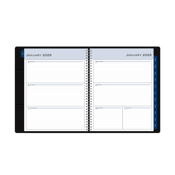 slide 4 of 7, Blue Sky 2026 Blue Sky Weekly/Monthly Planner, 8-1/2"" x 11"", Passages/Solid Black, January To December, 152884, 1 ct