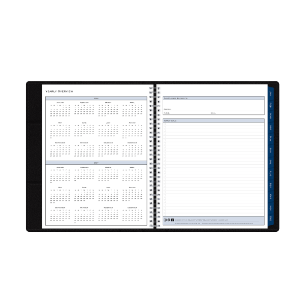 slide 5 of 7, Blue Sky 2026 Blue Sky Weekly/Monthly Planner, 8-1/2"" x 11"", Passages/Solid Black, January To December, 152884, 1 ct