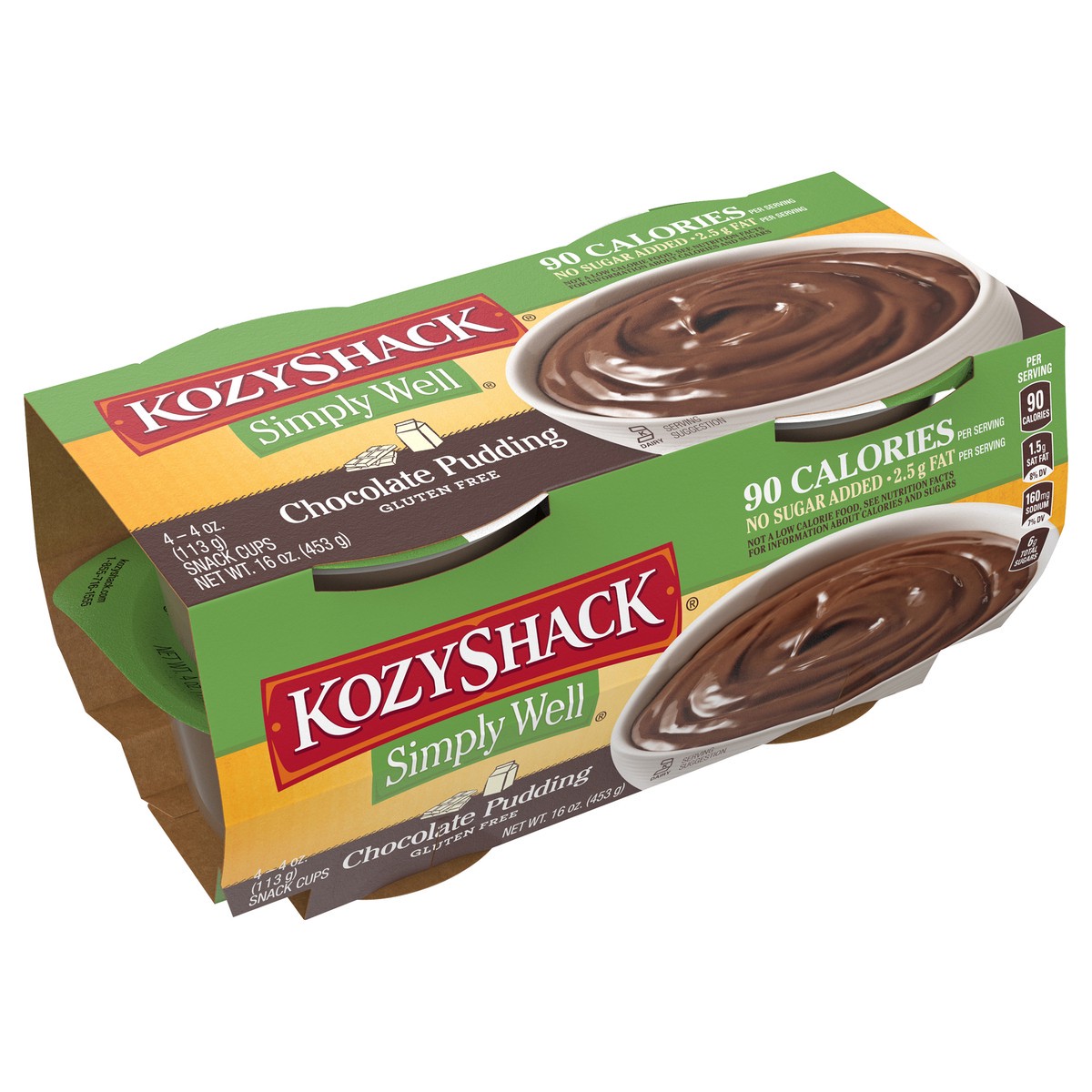 slide 8 of 11, Kozy Shack Simply Well Chocolate Pudding 4 Cups 4 oz Cup/Tub/Bowl 4 ea - 4 ct, 4 ct