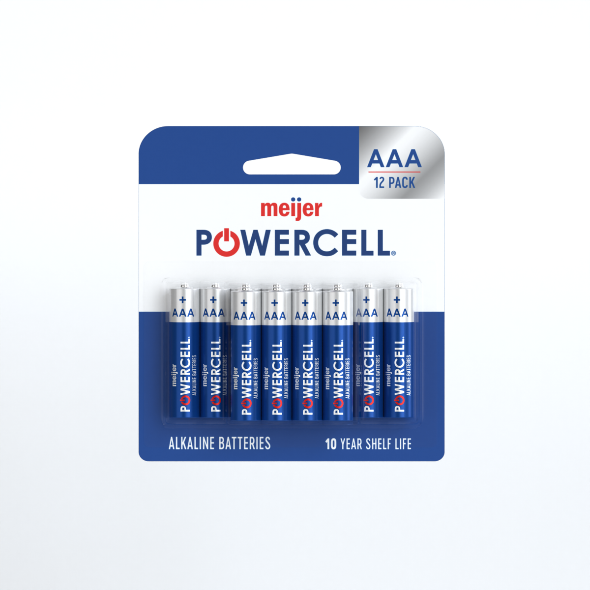 slide 1 of 1, Meijer Powercell Alkaline Battery Aaa, 12pk, 12 ct