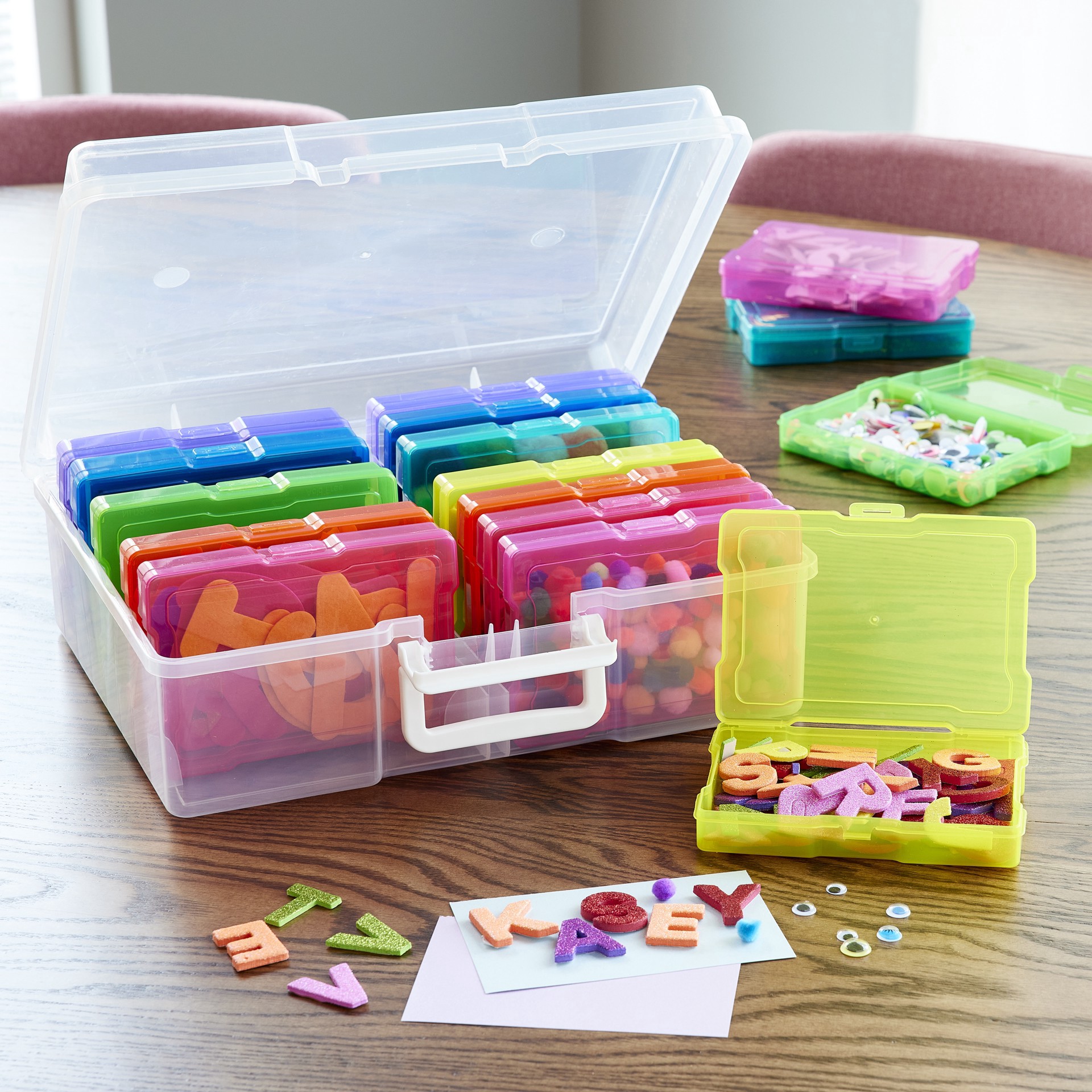 slide 5 of 7, Rainbow Photo & Craft Keeper By Simply Tidy, 9 in x 12 in x 5 in