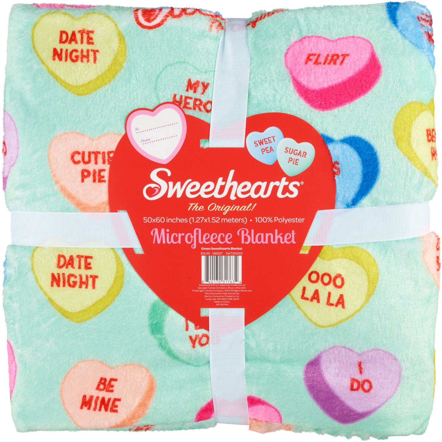 slide 1 of 1, Sweetheartsâ The Original! Microfleece Blanket, Green, 50 X 60 In, 1 ct