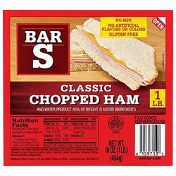 Bar-S Ham Chopped Sliced - 16 oz