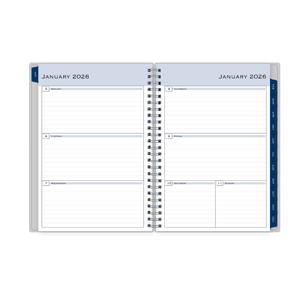 slide 5 of 7, Blue Sky 2026 Blue Sky Weekly/Monthly Planner, 5-7/8"" x 8-5/8"", Passages/Solid Gray, January To December, 152901, 1 ct