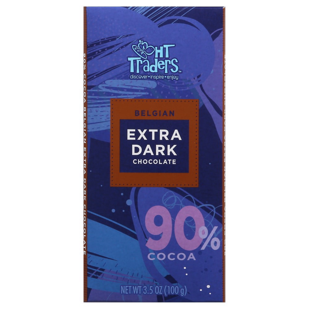 slide 2 of 2, Harris Teeter Traders 90% Cocoa Extra Dark Chocolate, 3.5 oz
