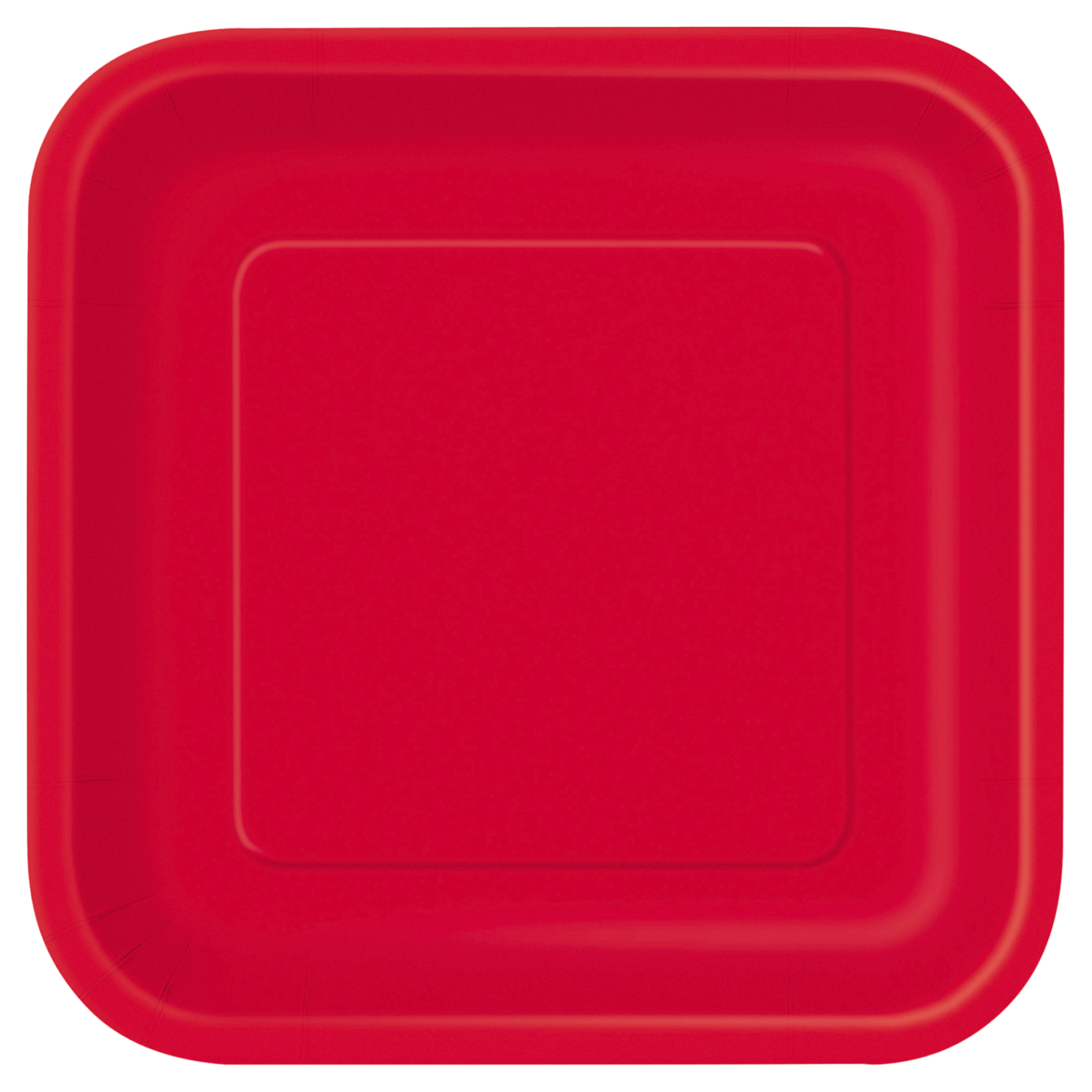 slide 1 of 1, Ruby Red Square Dinner Plates, 14 ct; 9 in