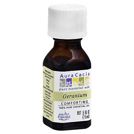 slide 1 of 1, Aura Cacia Essential Oils 100% Pure Geranium -., 5 fl oz