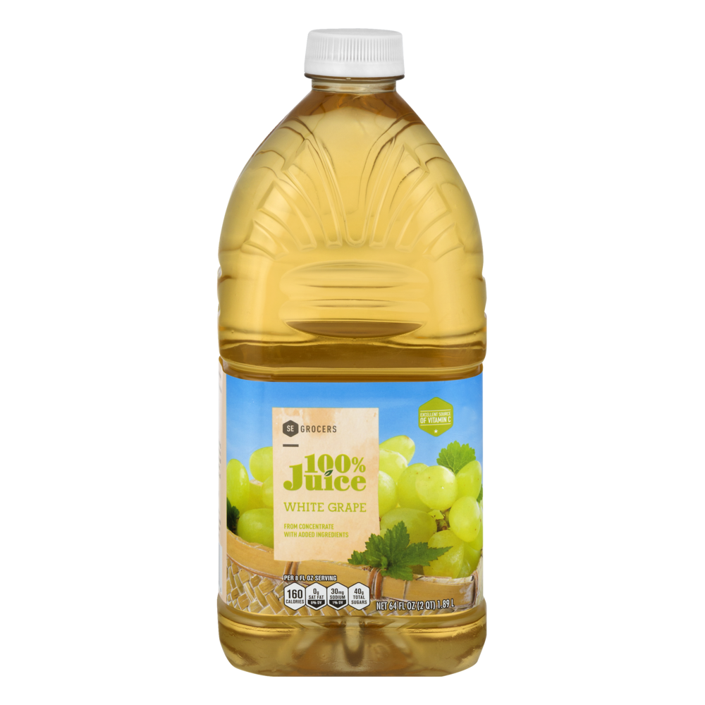 slide 1 of 1, SE Grocers 100% Juice White Grape - 64 oz, 64 oz