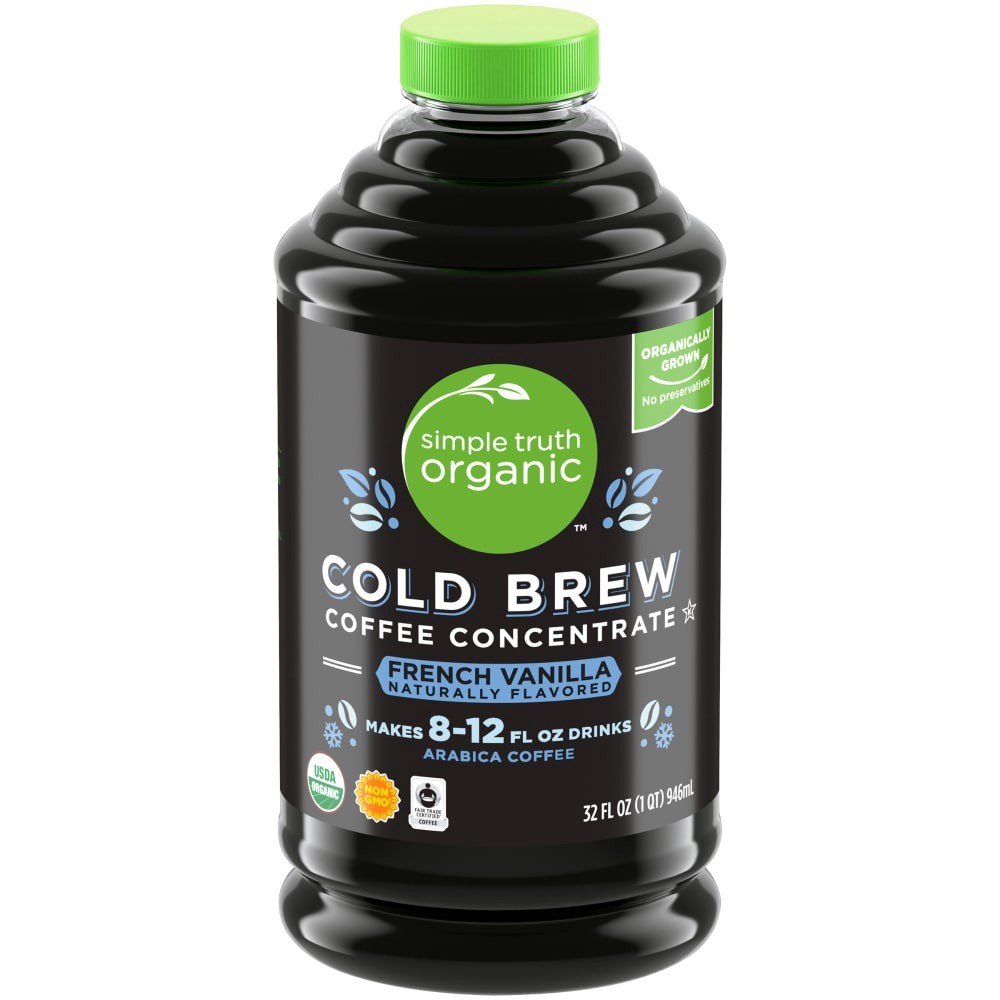 slide 1 of 1, Simple Truth Organic Cold Brew French Vanilla Coffee Concentrate, 32 fl oz