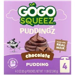 GoGo squeeZ Puddingz On-the-Go Chocolate Pudding Snack Pouches