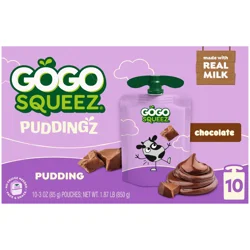GoGo squeeZ PuddingZ, Chocolate, 4 ct