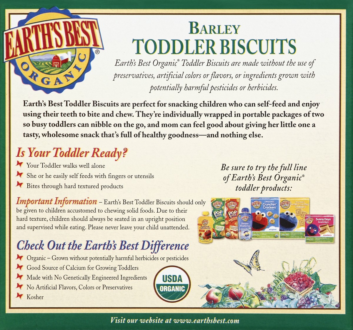 slide 6 of 6, Earth's Best Biscuits 12 ea, 12 ct