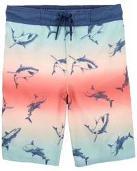Oshkosh Kid Ombre Shark Print Swim Trunks Multi 10
