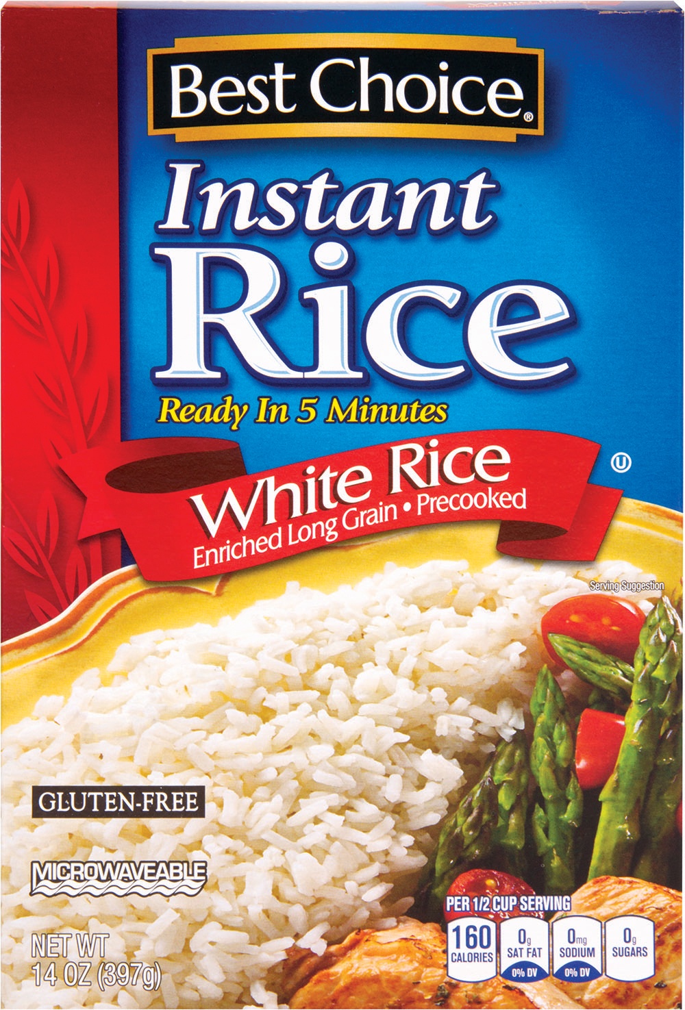 slide 1 of 1, Best Choice Instant Rice Enriched Long Grain White Rice, 14 oz