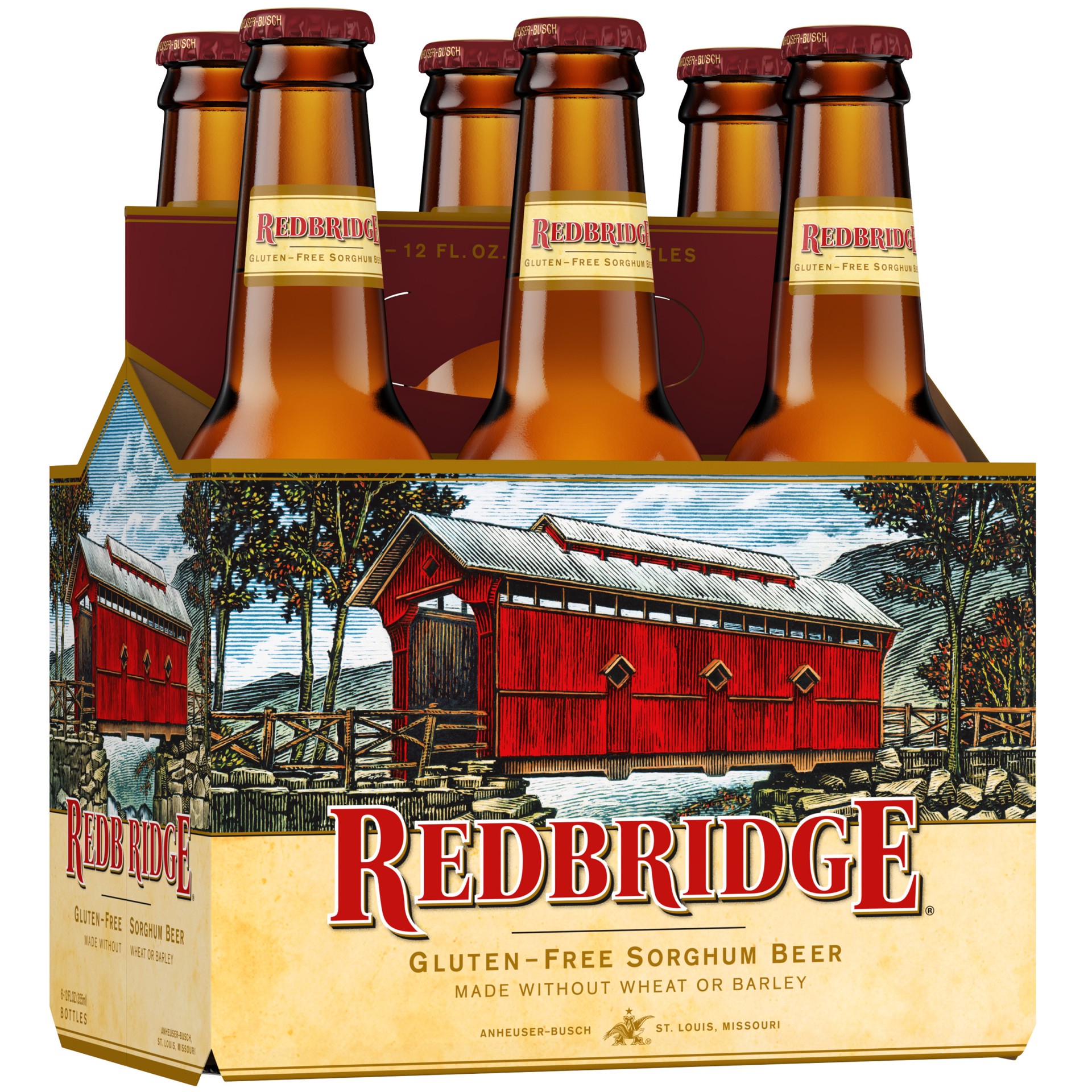 slide 1 of 3, Redbridge Gluten-Free Sorghum Beer 6 -12 fl oz Bottles, 72 fl oz