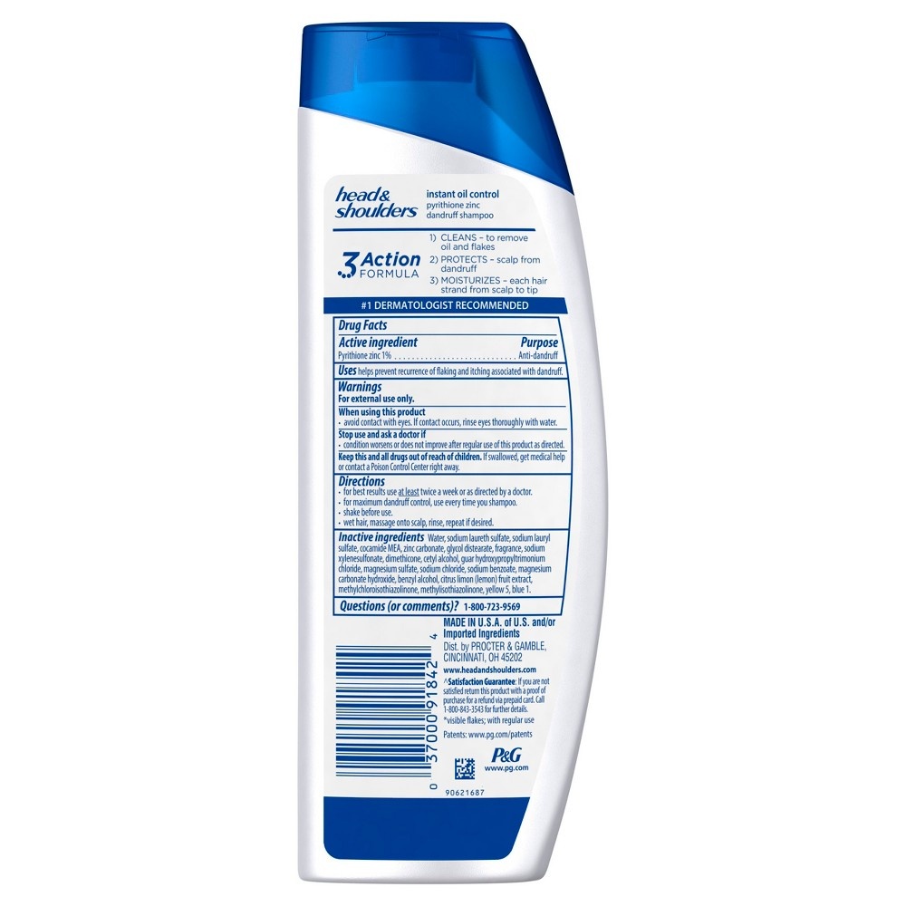slide 2 of 2, Head & Shoulders Instant Oil Control Dandruff Shampoo, 12.8 oz