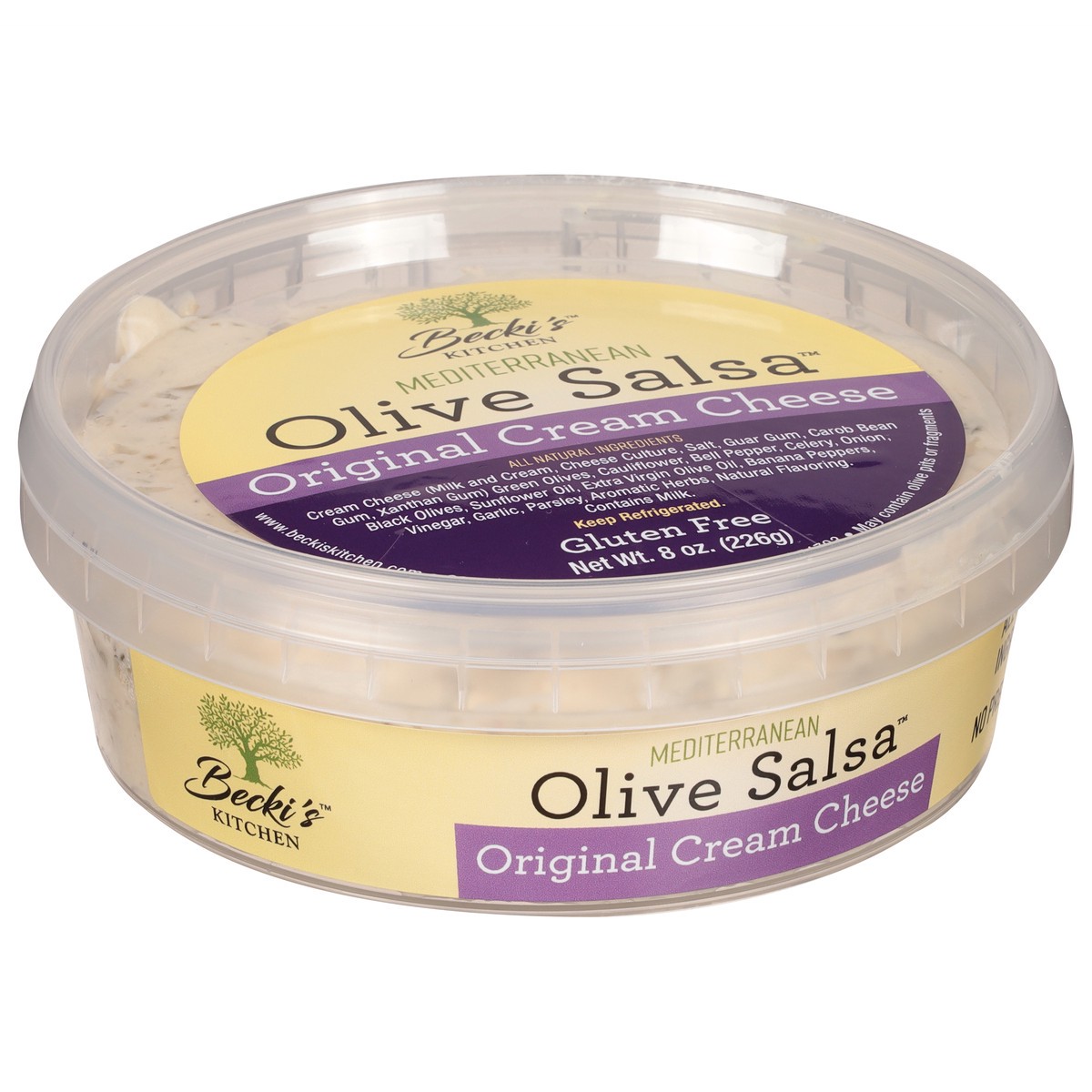 slide 2 of 9, Becki's Kitchen Becki's Cream Cheese Olive Salsa, 8 oz