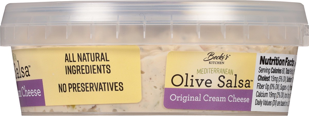 slide 9 of 9, Becki's Kitchen Becki's Cream Cheese Olive Salsa, 8 oz