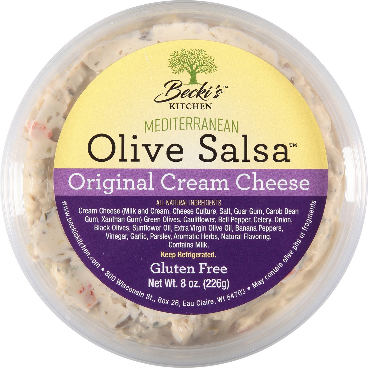 slide 5 of 9, Becki's Kitchen Becki's Cream Cheese Olive Salsa, 8 oz
