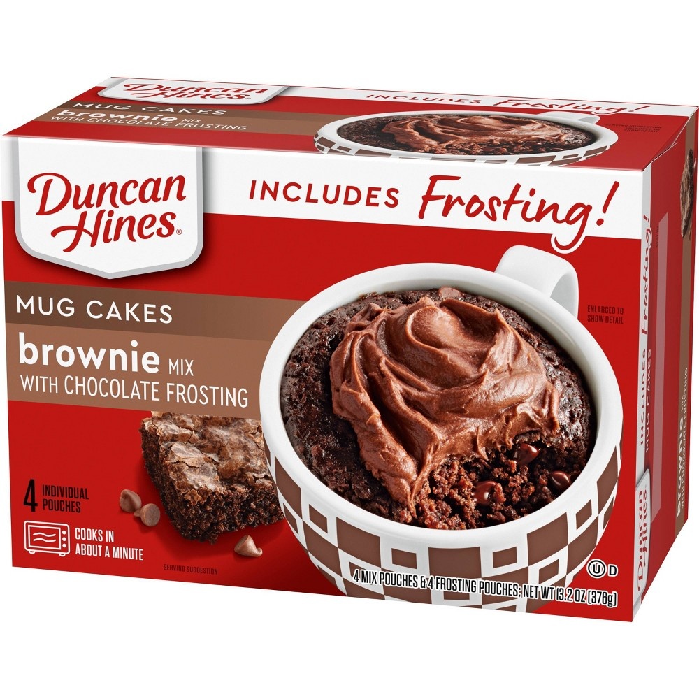 Duncan Hines Mug Cakes Brownie Mix with Chocolate Frosting 4 ct | Shipt