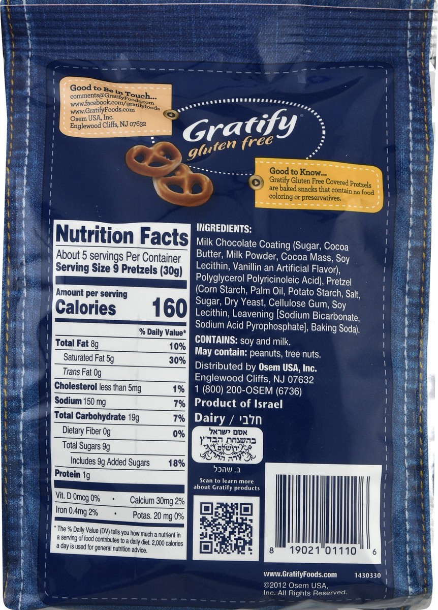 slide 9 of 12, Gratify Pretzels Gluten Free Twists Milk Chocolate Covered - 5.5 Oz, 5.5 oz