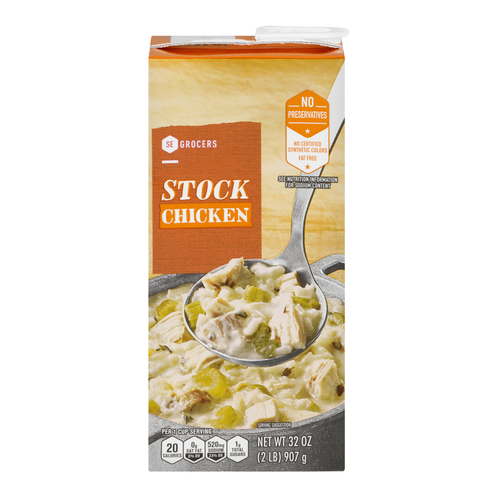 slide 1 of 1, SE Grocers Chicken Stock, 32 oz