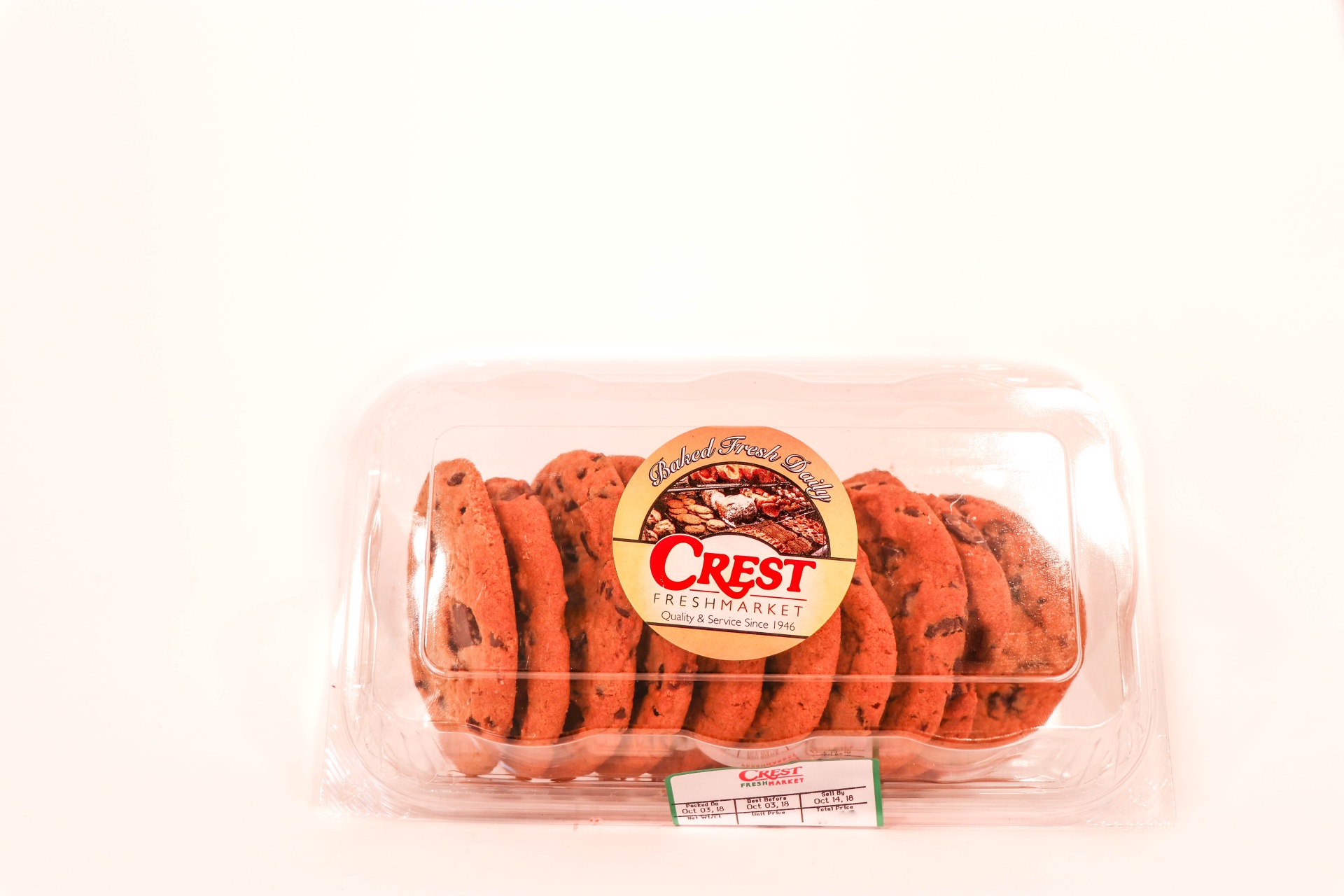 slide 1 of 1, Crest Choc Chunk Cookies, 10 ct