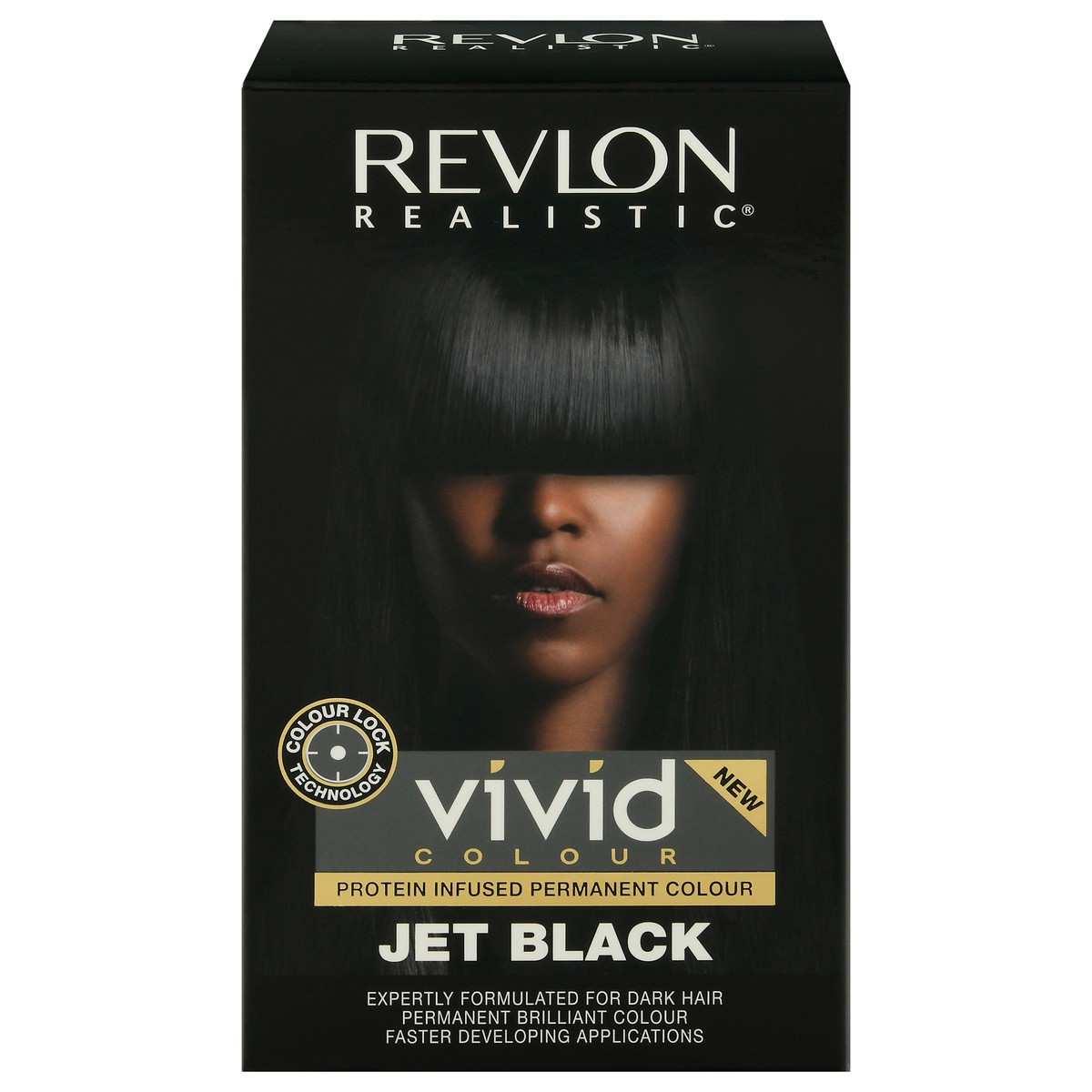 slide 1 of 5, Revlon Realistic Jet Black Vivid Colour 1 ea, 1 ea