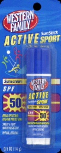 slide 1 of 1, Western Family Sunscreen Sportstick SPF 50, 1 ct