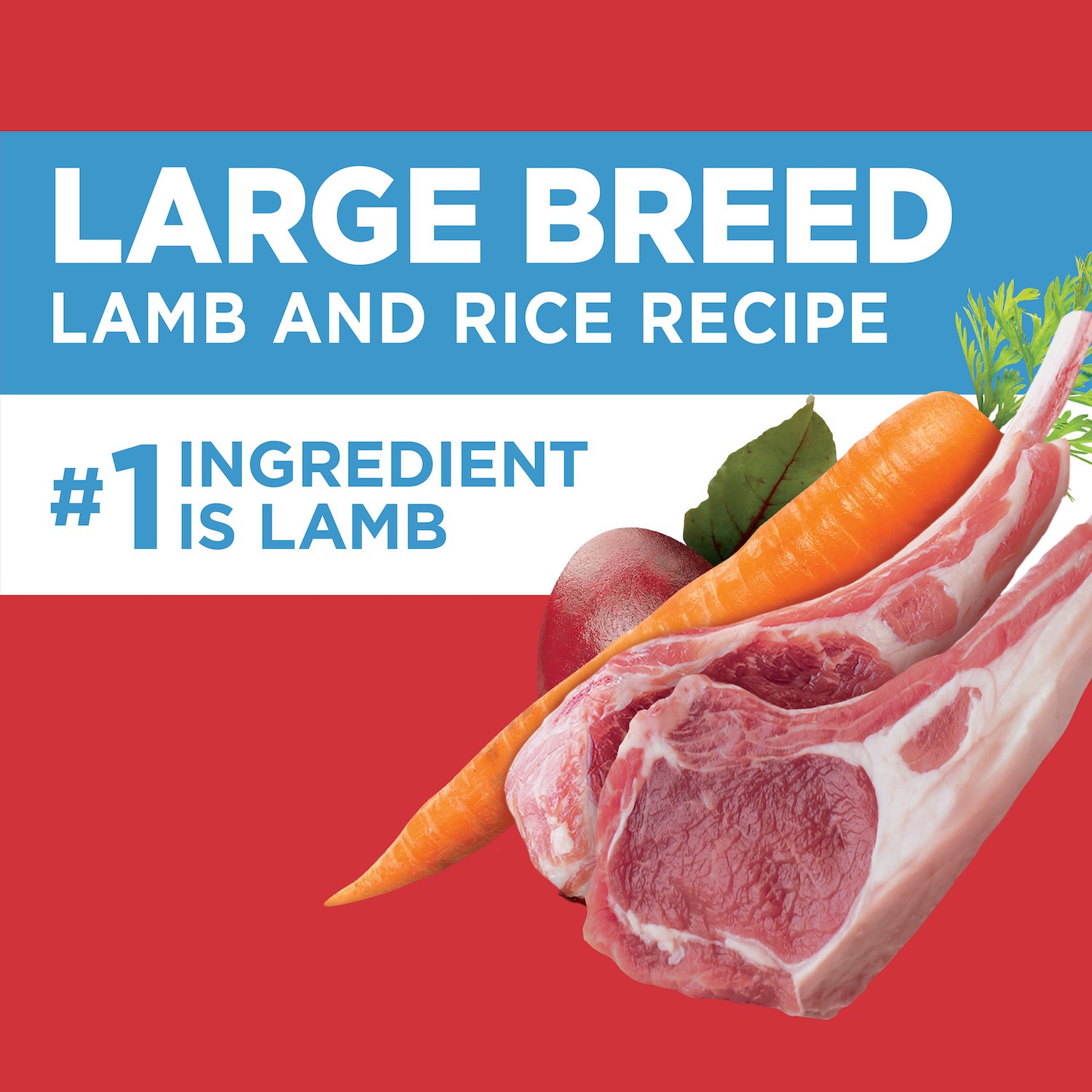 slide 5 of 5, IAMS Proactive Health Large Breed Adult Dry Dog Food Lamb & Rice Recipe, 40 Lb. Bag, 40 lb