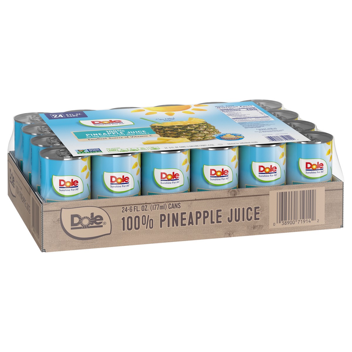 slide 3 of 11, Dole 100% Pineapple Juice - 24 ct, 24 ct