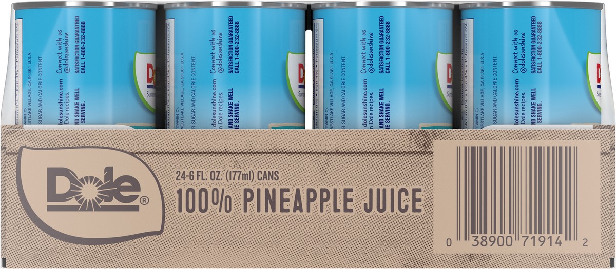 slide 8 of 11, Dole 100% Pineapple Juice - 24 ct, 24 ct