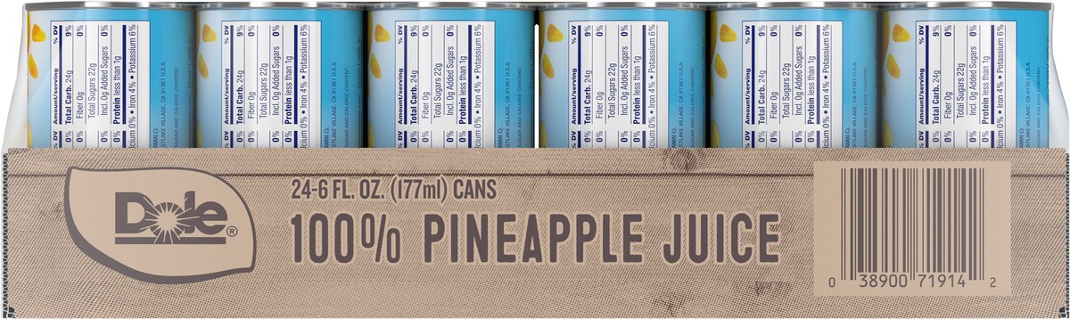 slide 5 of 11, Dole 100% Pineapple Juice - 24 ct, 24 ct