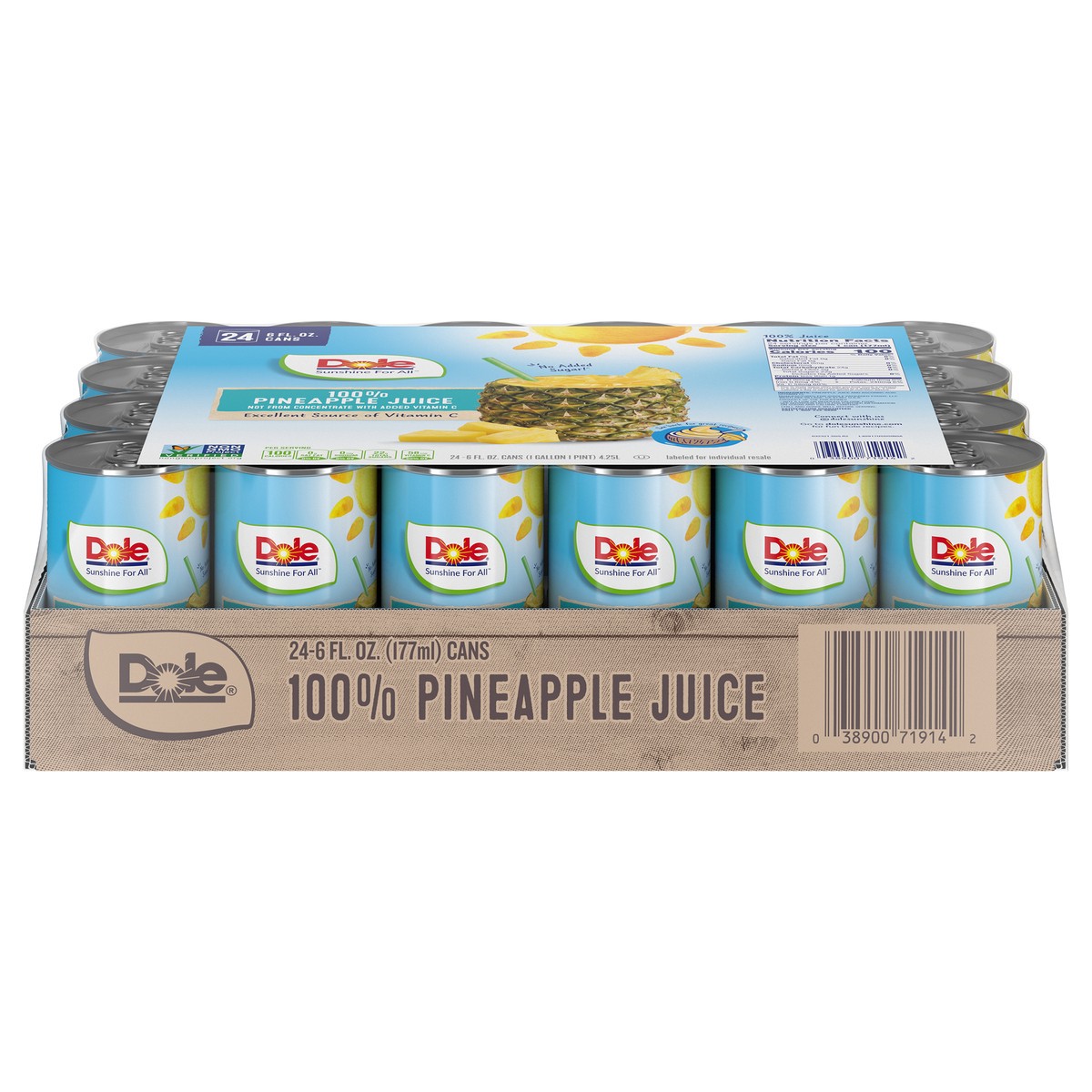 slide 6 of 11, Dole 100% Pineapple Juice - 24 ct, 24 ct