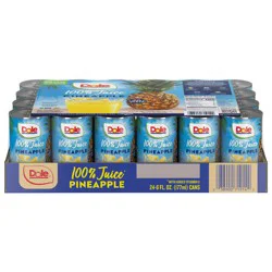 Dole Pineapple 100% Juice 24 - 6 fl oz Cans
