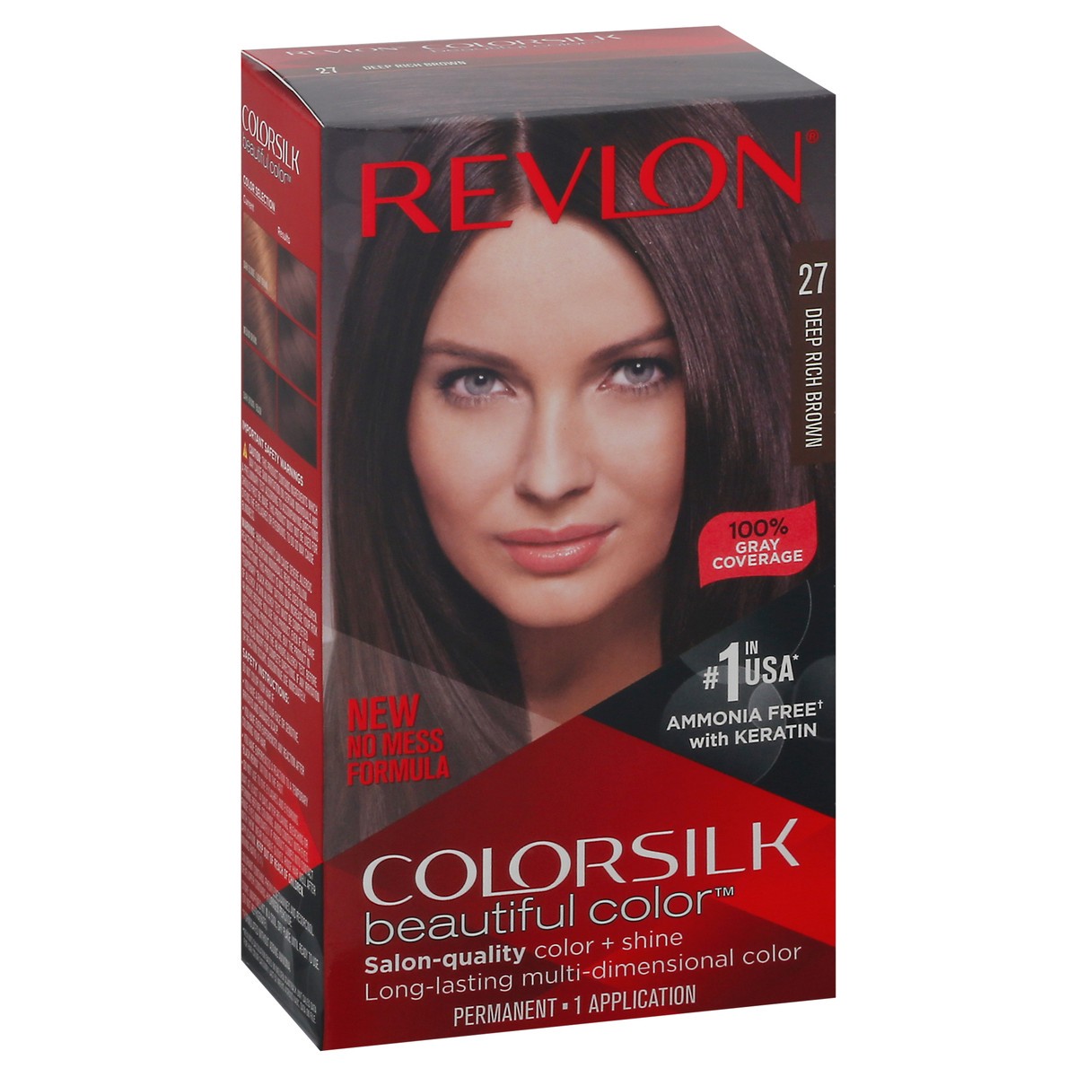 Revlon ColorSilk Beautiful Color Deep Rich Brown 27 Permanent Hair ...