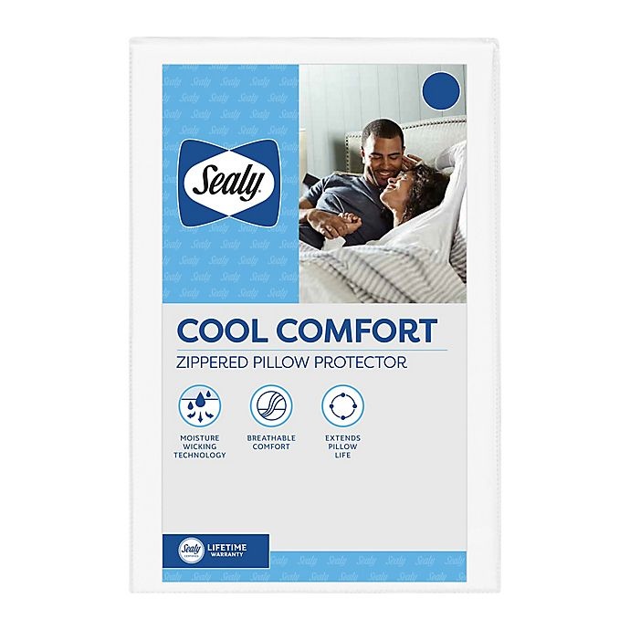 slide 4 of 5, Sealy Cooling Comfort Zippered Pillow Protector, 1 ct