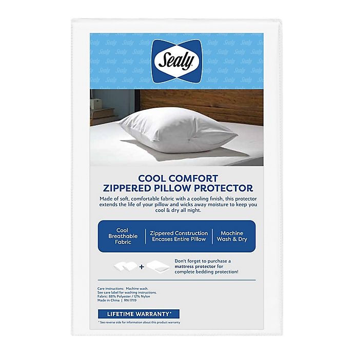 slide 5 of 5, Sealy Cooling Comfort Zippered Pillow Protector, 1 ct