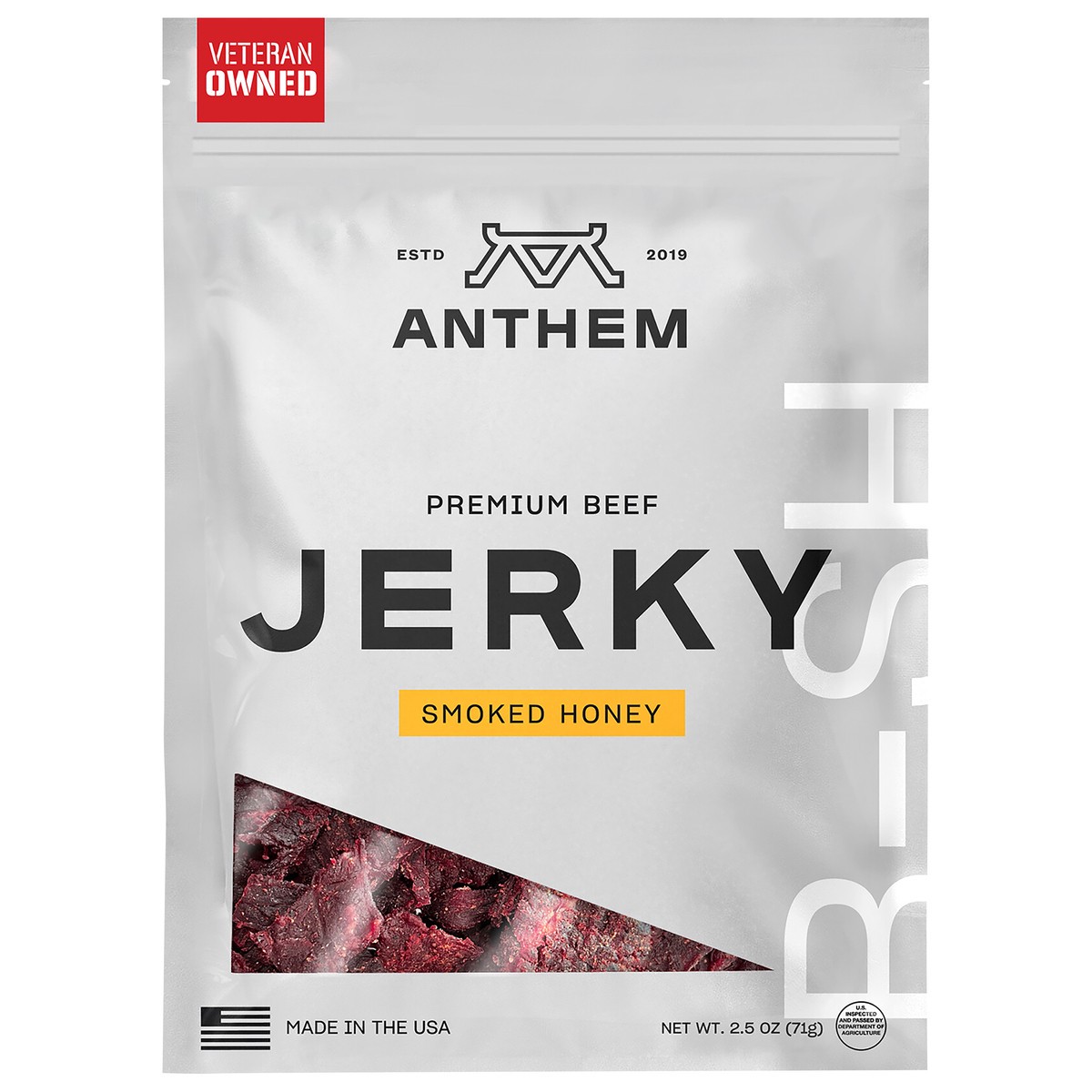 slide 9 of 10, Anthem Smoked Honey Beef Jerky, 2.5oz, 2.5 oz
