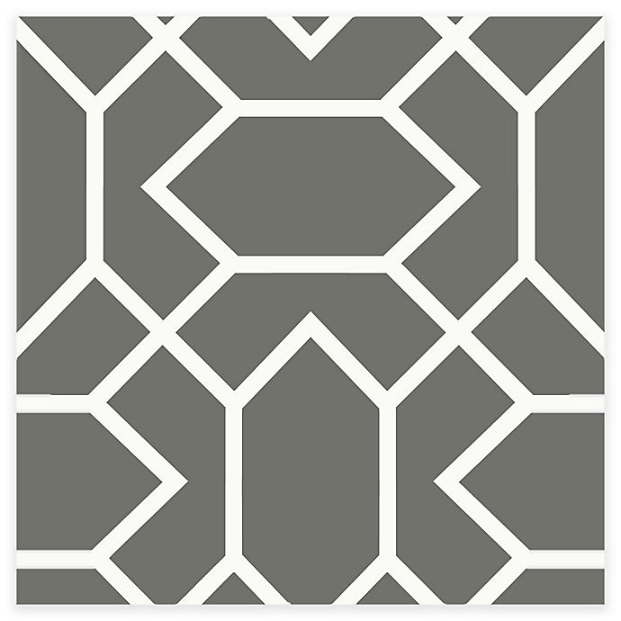 slide 1 of 3, RoomMates Modern Geometric Peel & Stick Wallpaper - Dark Grey, 1 ct