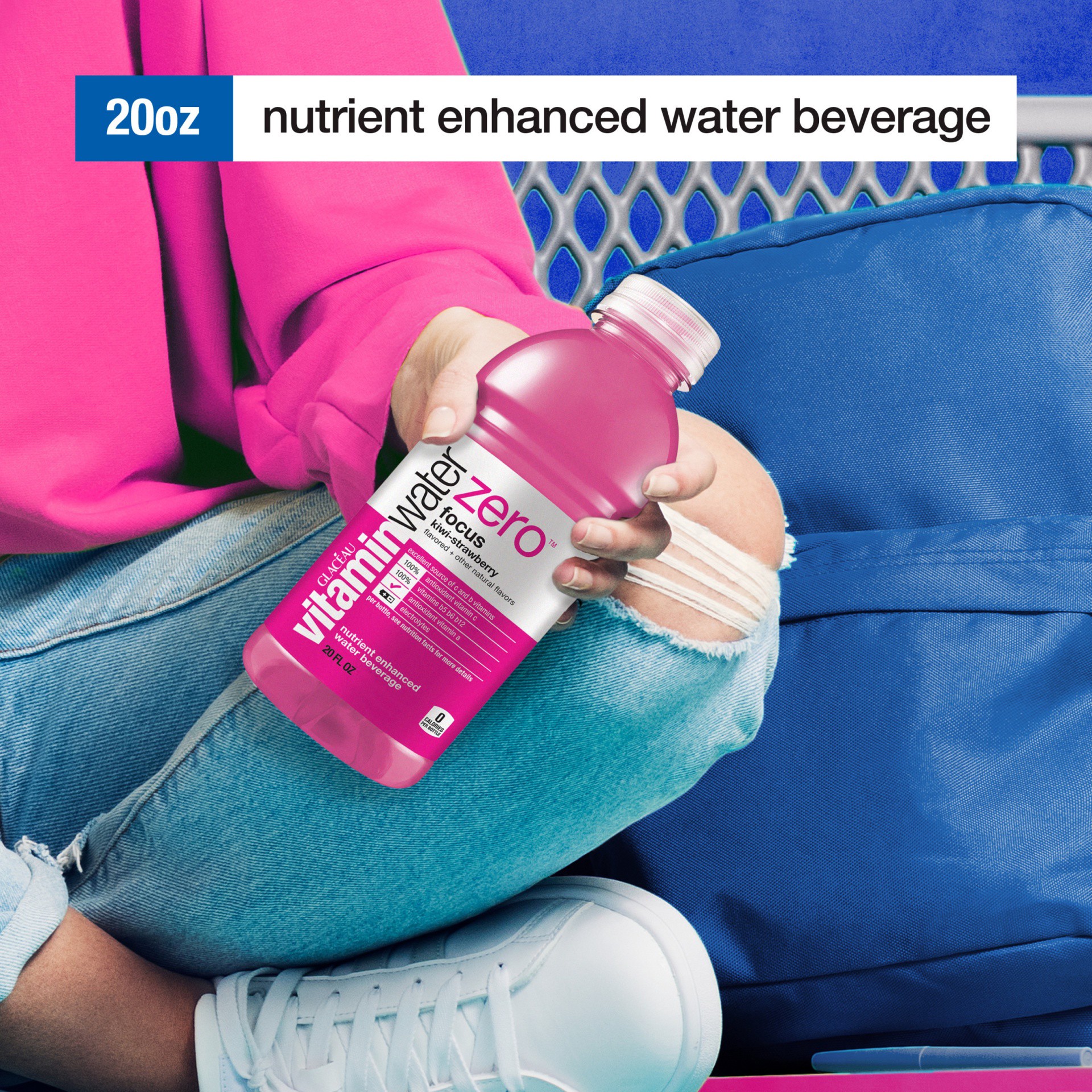 Vitaminwater Zero Nutrient Enhanced Water Beverage Focus Kiwi Strawberry 20 Fl Oz Shipt