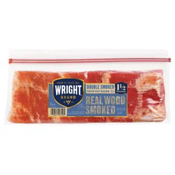 Wright Brand Double Smoked Thick Cut Bacon, 24 oz Stack Pack