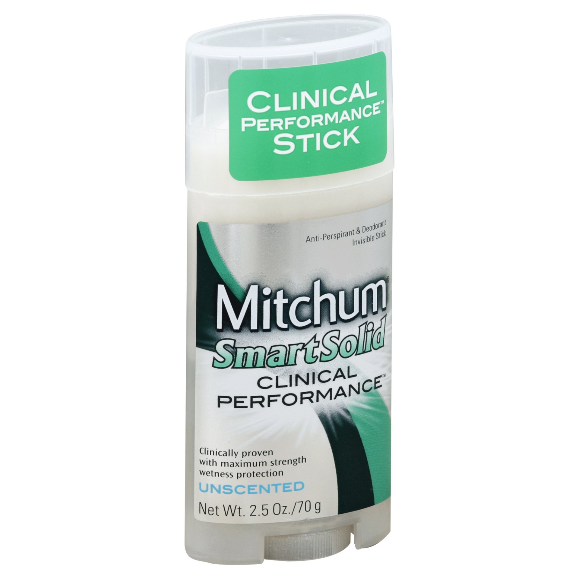 slide 1 of 1, Mitchum Anti-Perspirant & Deodorant Smart Solid Unscented, 2.5 oz