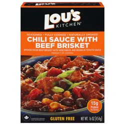 Lou's Kitchen Chili Sauce with Beef Brisket 16 oz