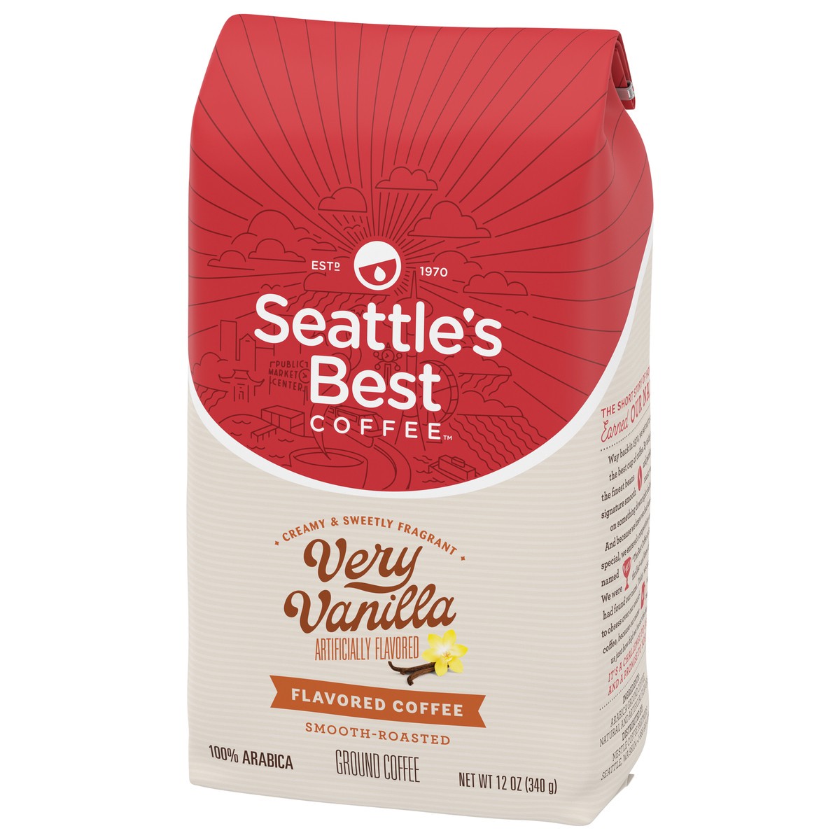 slide 9 of 9, Seattle's Best Coffee Very Vanilla Flavored Ground Coffee | - 12 oz, 12 oz