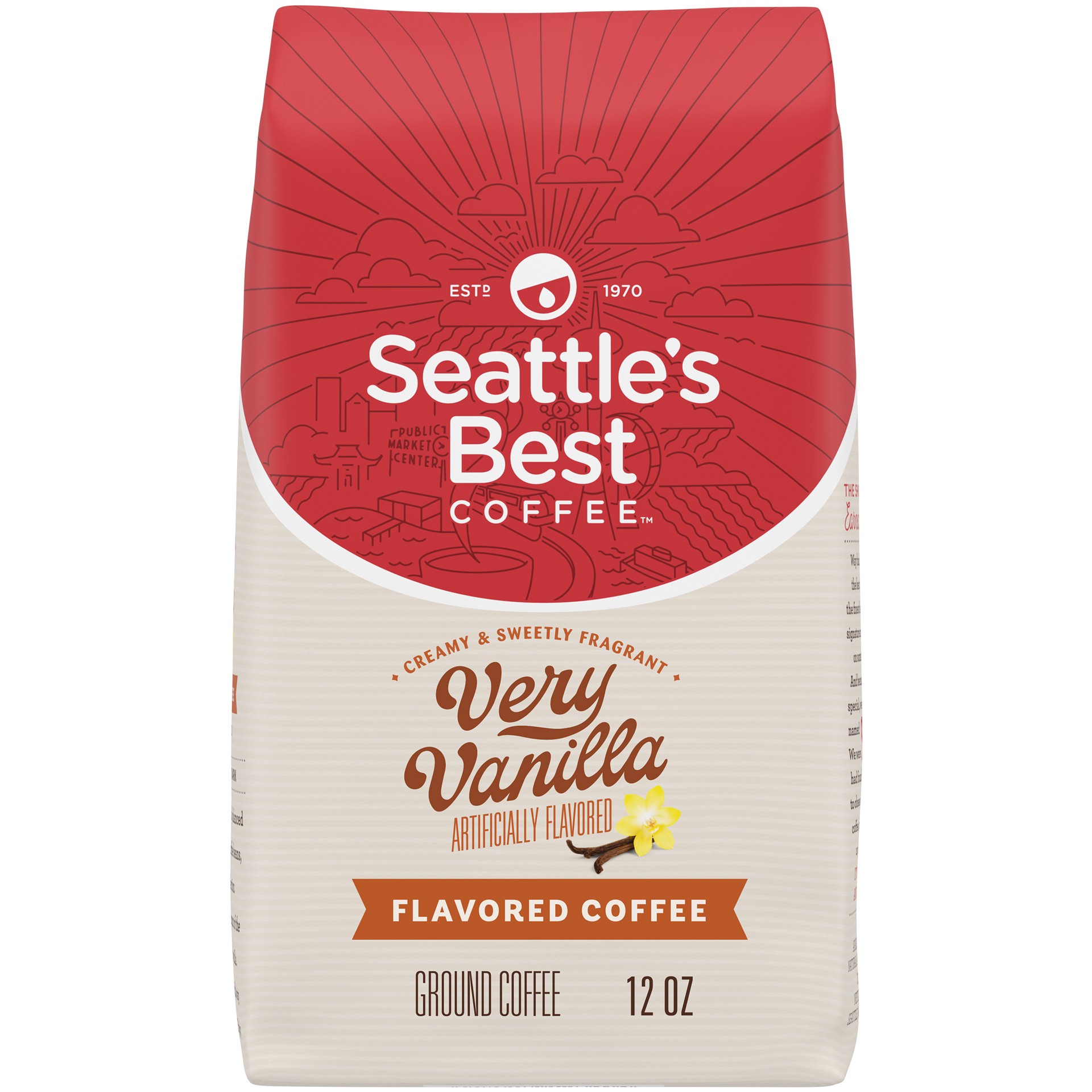 slide 1 of 9, Seattle's Best Coffee Very Vanilla Flavored Ground Coffee | - 12 oz, 12 oz