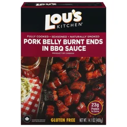 Lou's Kitchen Gluten Free Pork Belly Burnt Ends in BBQ Sauce Refrigerated