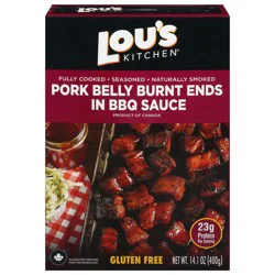 Lou's Kitchen Gluten Free Pork Belly Burnt Ends in BBQ Sauce 14.1 oz