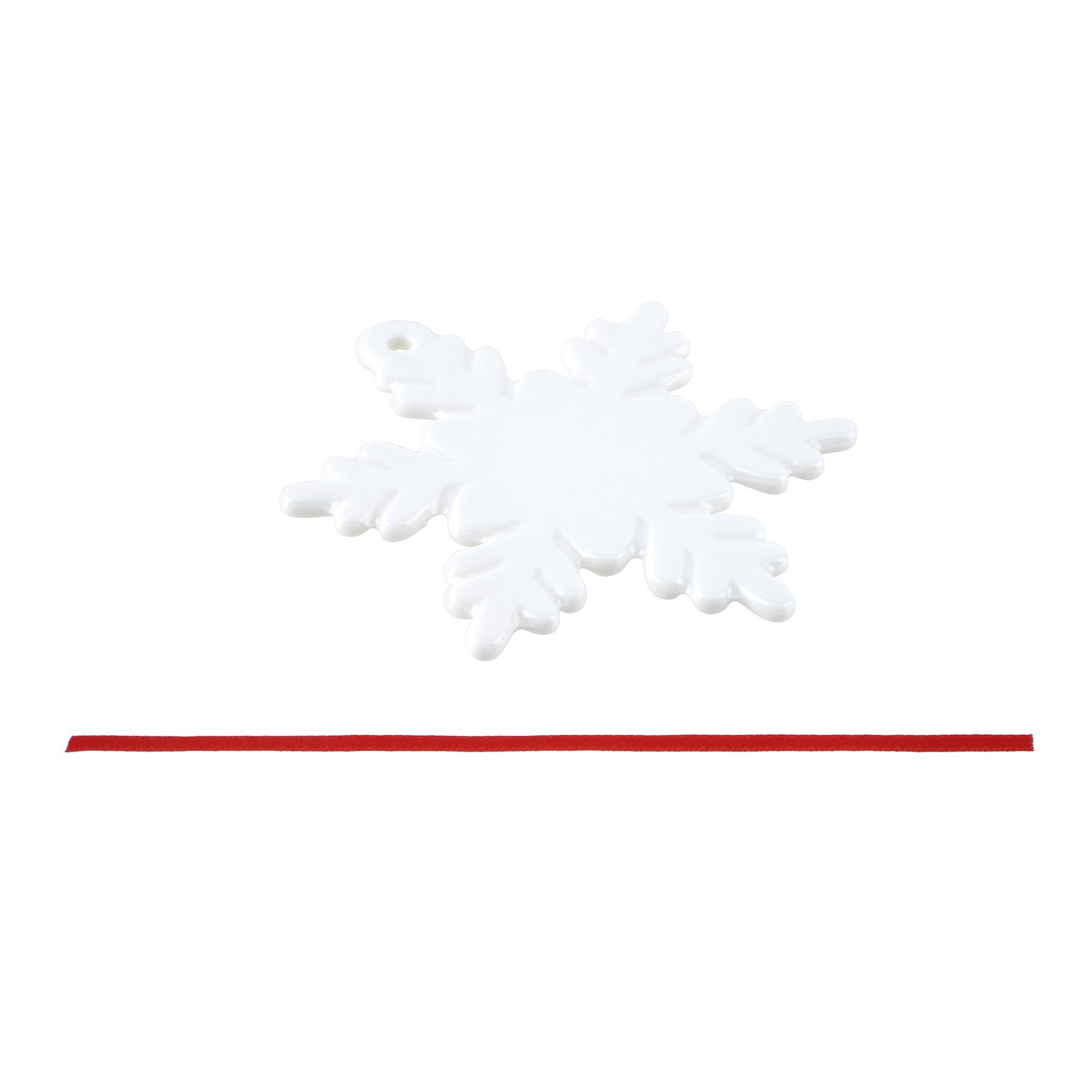 slide 2 of 2, 3.75" Snowflake Ceramic Sublimation Ornaments, 3ct. By Make Market, 3 ct